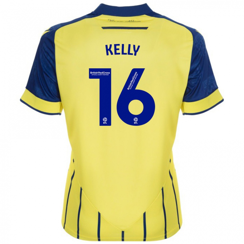 Børn Martin Kelly #16 Gul Blå Udebane Spillertrøjer 2024/25 Trøje T-Shirt