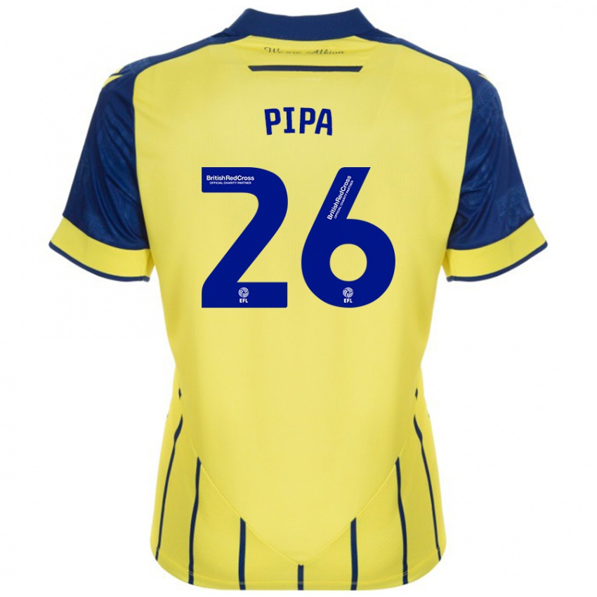 Børn Pipa #26 Gul Blå Udebane Spillertrøjer 2024/25 Trøje T-Shirt