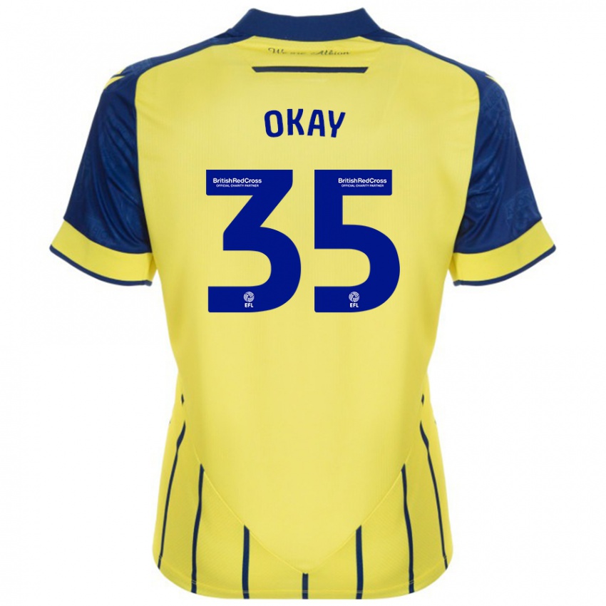 Børn Okay Yokuşlu #35 Gul Blå Udebane Spillertrøjer 2024/25 Trøje T-Shirt