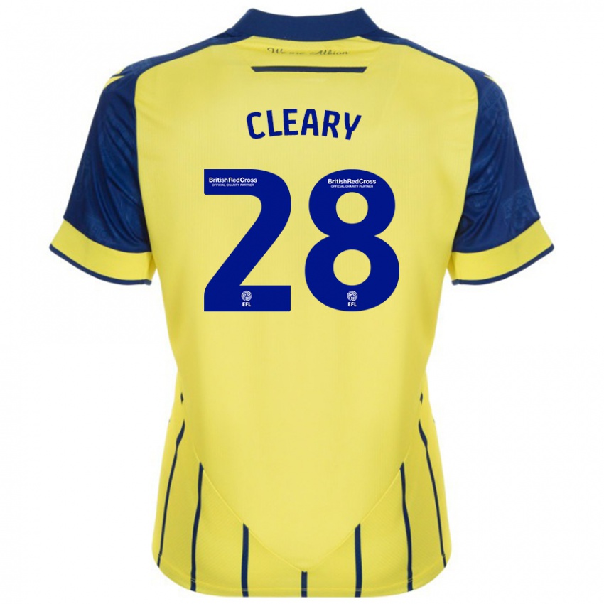 Børn Reyes Cleary #28 Gul Blå Udebane Spillertrøjer 2024/25 Trøje T-Shirt