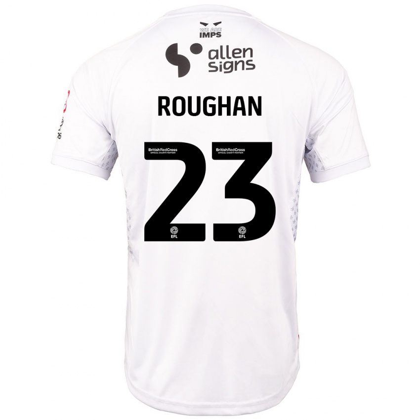 Børn Sean Roughan #23 Rød Hvid Udebane Spillertrøjer 2024/25 Trøje T-Shirt