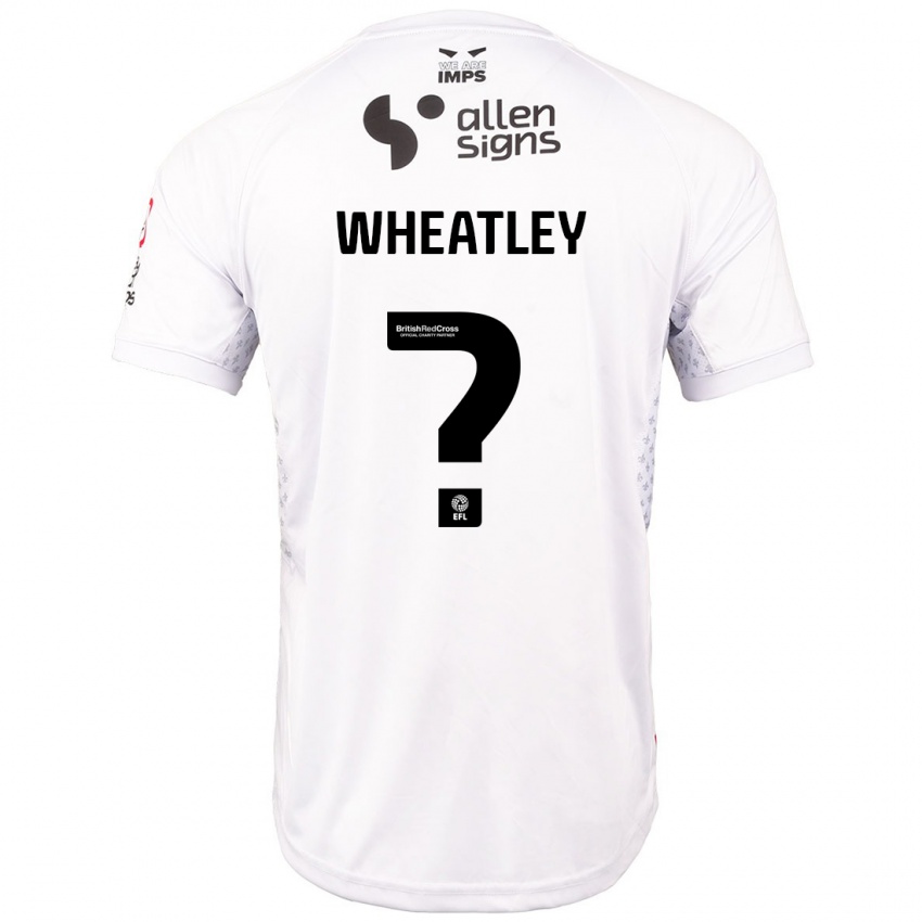 Børn Kyrell Wheatley #0 Rød Hvid Udebane Spillertrøjer 2024/25 Trøje T-Shirt