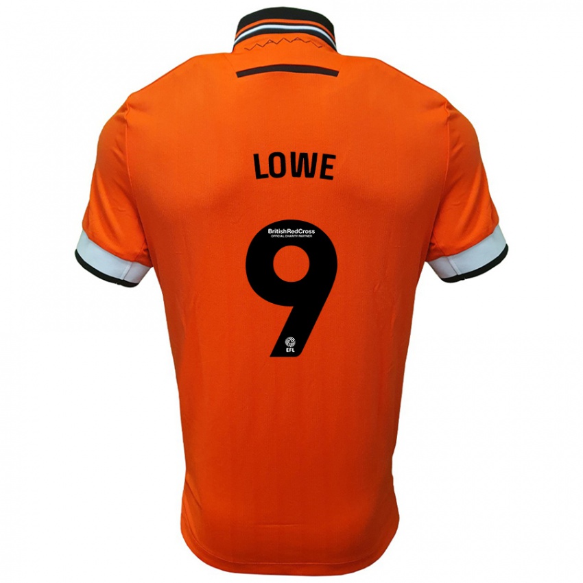 Børn Jamal Lowe #9 Orange Hvid Udebane Spillertrøjer 2024/25 Trøje T-Shirt