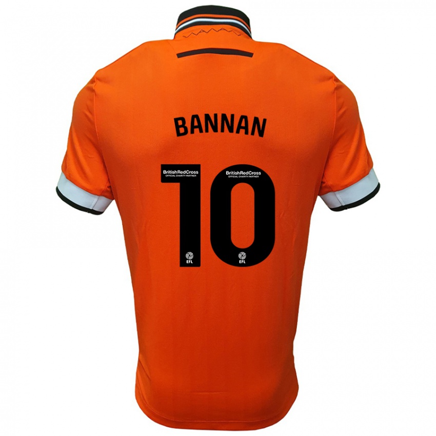 Børn Barry Bannan #10 Orange Hvid Udebane Spillertrøjer 2024/25 Trøje T-Shirt