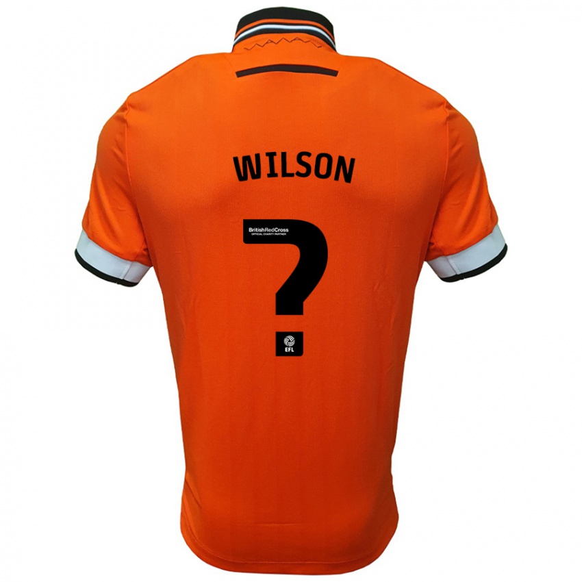 Børn Ryan Wilson #0 Orange Hvid Udebane Spillertrøjer 2024/25 Trøje T-Shirt