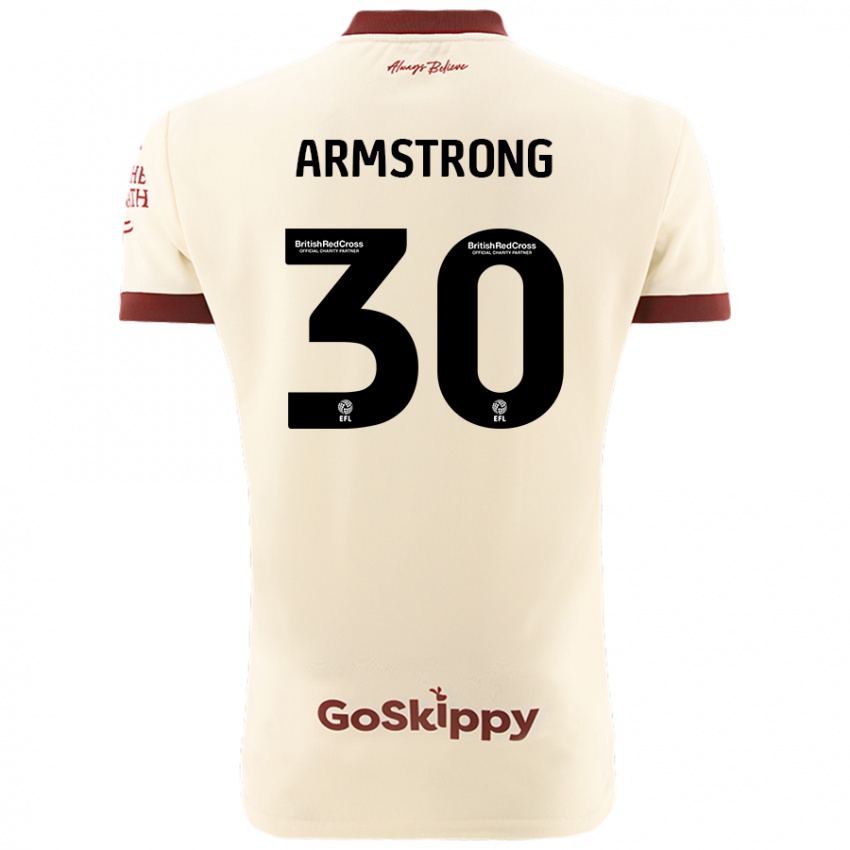 Børn Sinclair Armstrong #30 Creme Hvid Udebane Spillertrøjer 2024/25 Trøje T-Shirt