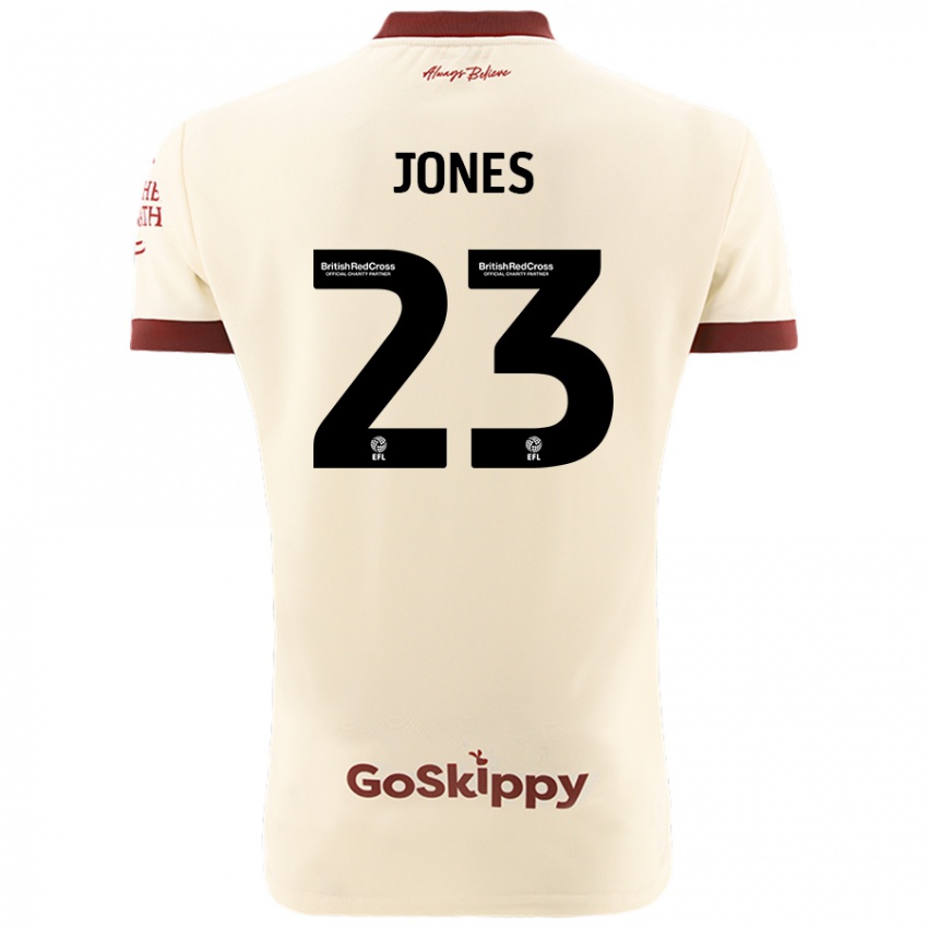 Børn Carrie Jones #23 Creme Hvid Udebane Spillertrøjer 2024/25 Trøje T-Shirt