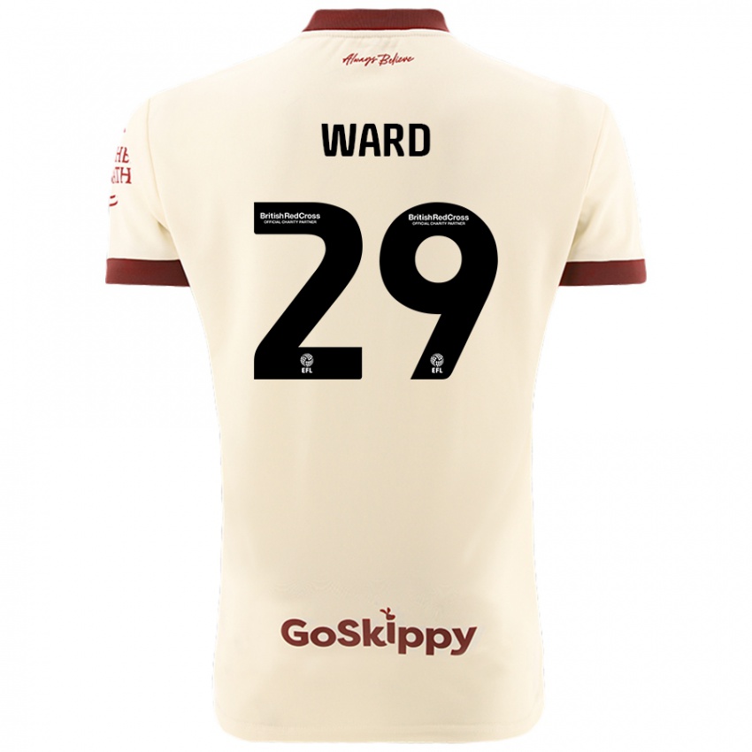 Børn Mari Ward #29 Creme Hvid Udebane Spillertrøjer 2024/25 Trøje T-Shirt