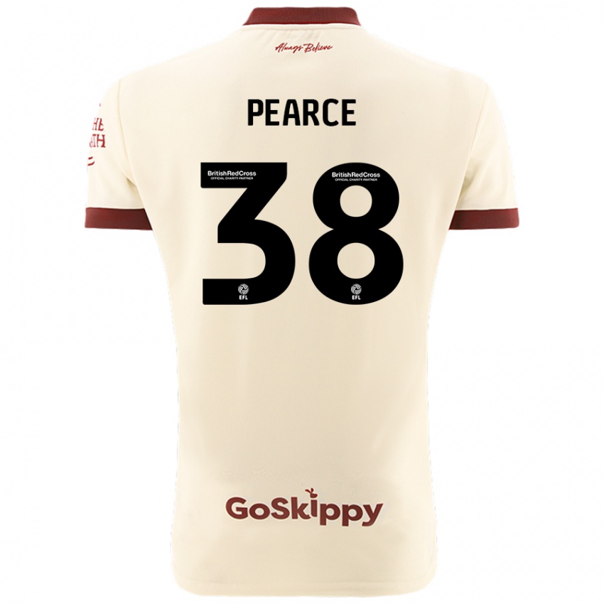 Børn Manon Pearce #38 Creme Hvid Udebane Spillertrøjer 2024/25 Trøje T-Shirt