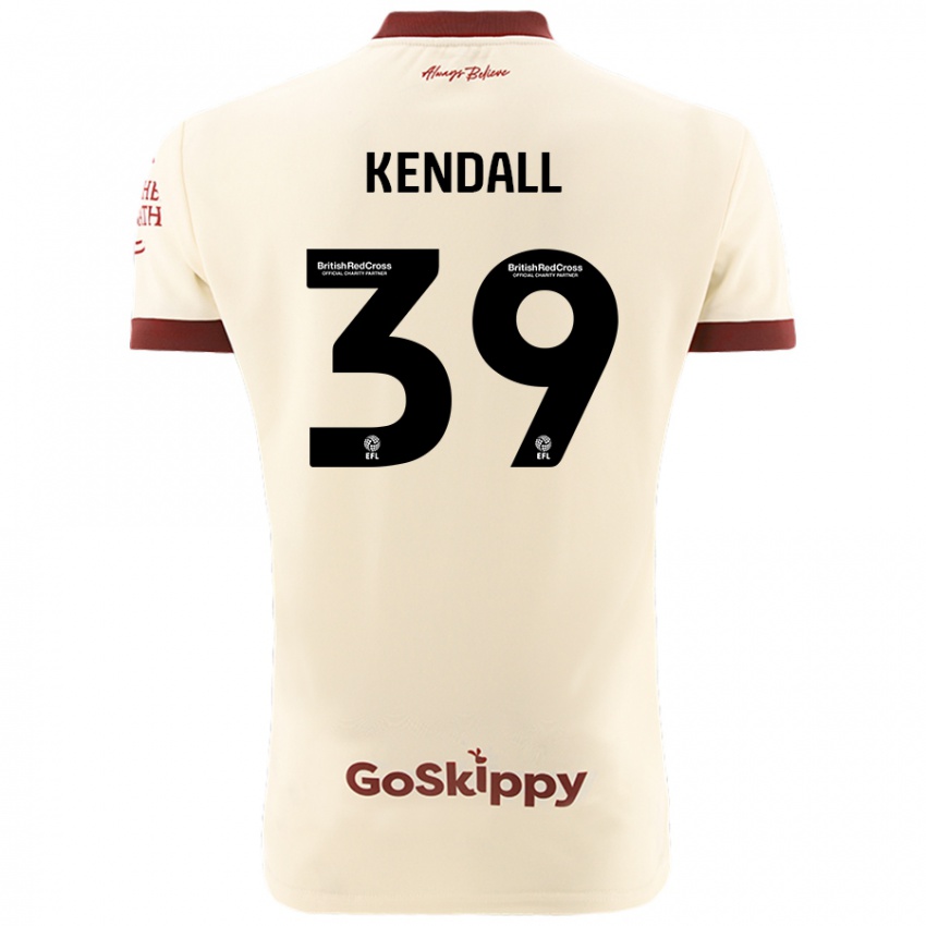 Børn Maya Kendall #39 Creme Hvid Udebane Spillertrøjer 2024/25 Trøje T-Shirt