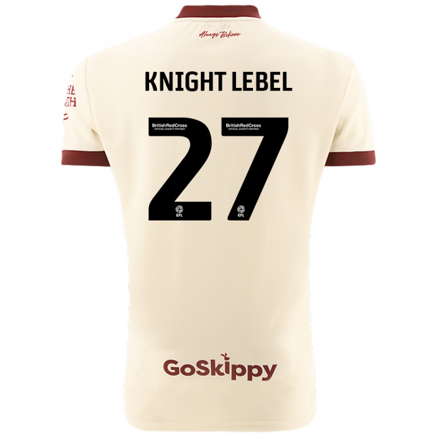 Børn Jamie Knight-Lebel #27 Creme Hvid Udebane Spillertrøjer 2024/25 Trøje T-Shirt