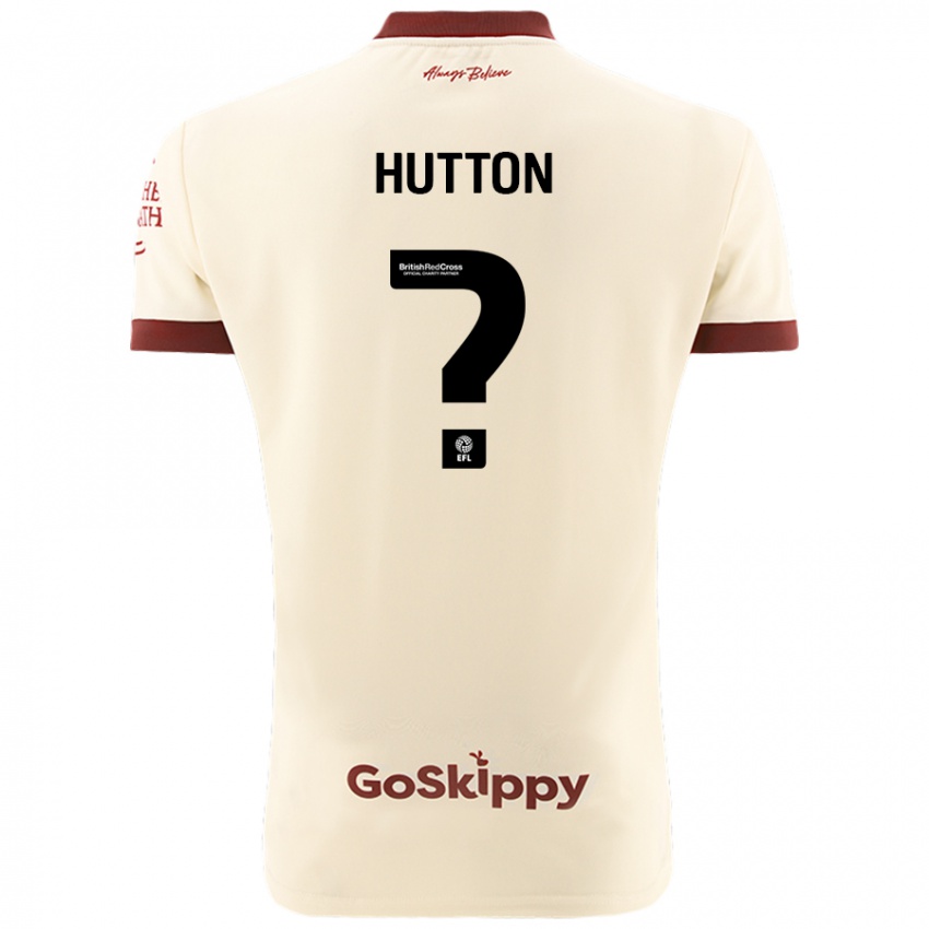 Børn Callum Hutton #0 Creme Hvid Udebane Spillertrøjer 2024/25 Trøje T-Shirt