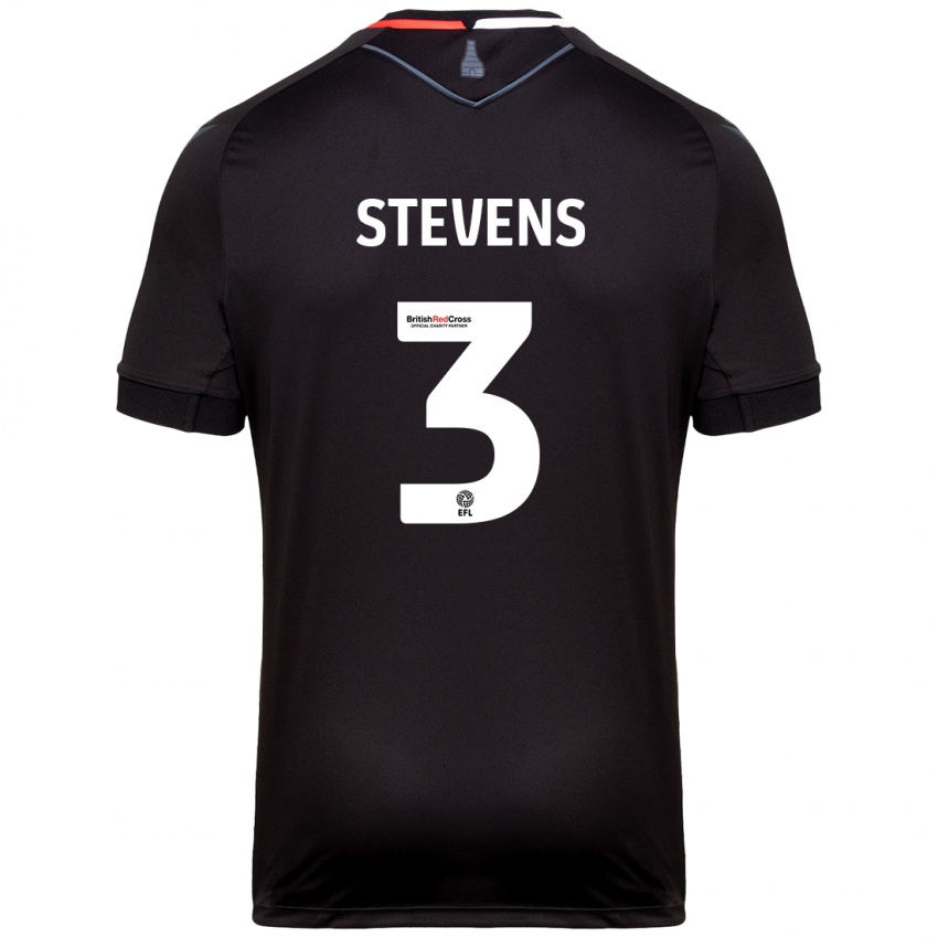 Børn Enda Stevens #3 Sort Udebane Spillertrøjer 2024/25 Trøje T-Shirt