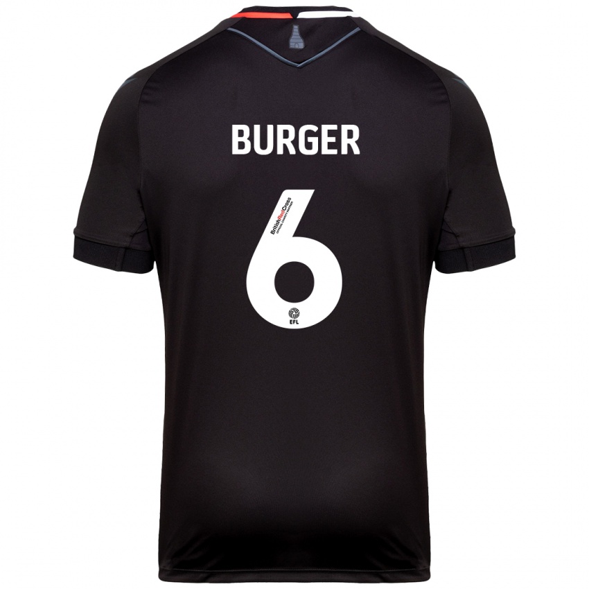 Børn Wouter Burger #6 Sort Udebane Spillertrøjer 2024/25 Trøje T-Shirt