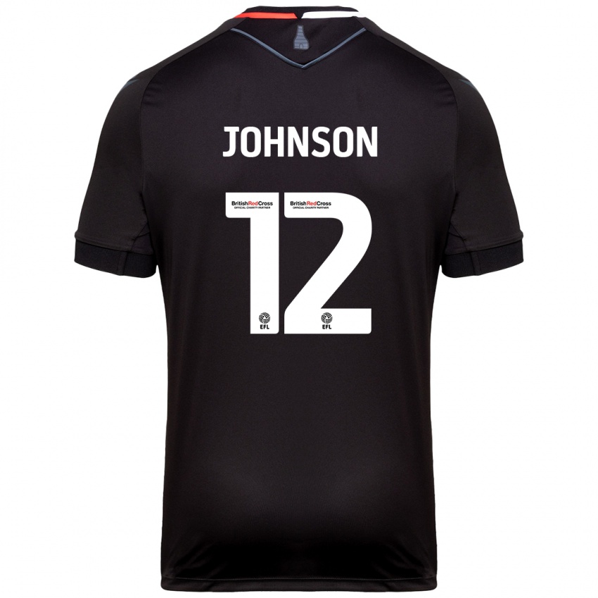 Børn Daniel Johnson #12 Sort Udebane Spillertrøjer 2024/25 Trøje T-Shirt