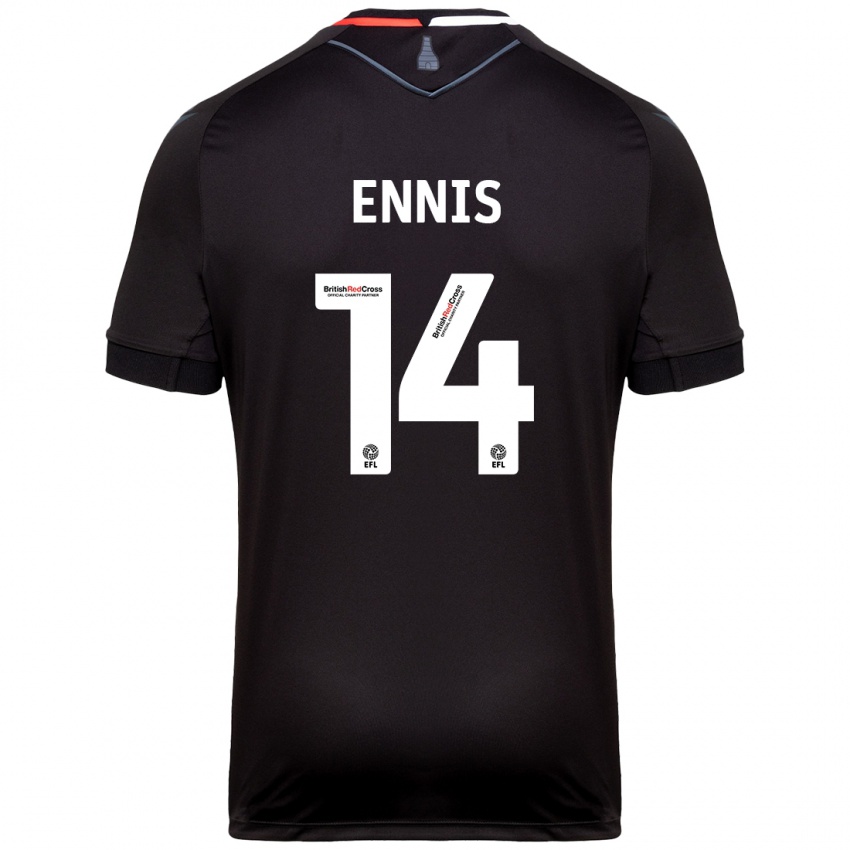 Børn Niall Ennis #14 Sort Udebane Spillertrøjer 2024/25 Trøje T-Shirt