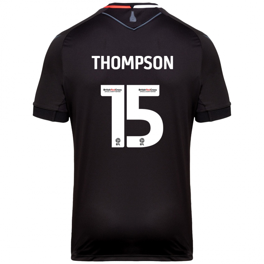 Børn Jordan Thompson #15 Sort Udebane Spillertrøjer 2024/25 Trøje T-Shirt