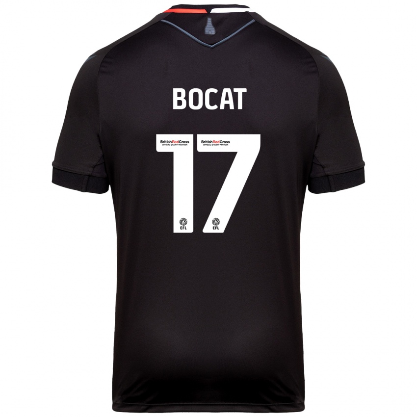 Børn Eric-Junior Bocat #17 Sort Udebane Spillertrøjer 2024/25 Trøje T-Shirt