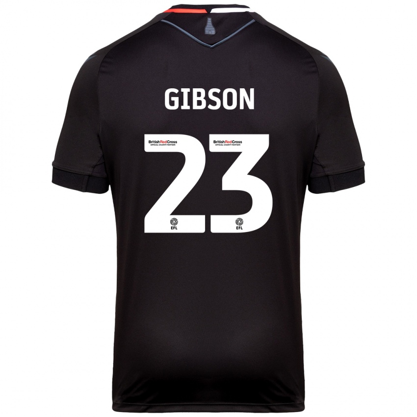 Børn Ben Gibson #23 Sort Udebane Spillertrøjer 2024/25 Trøje T-Shirt