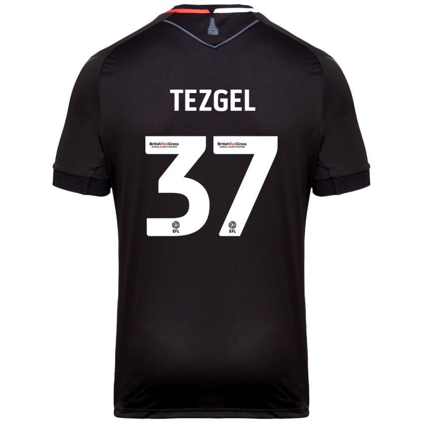 Børn Emre Tezgel #37 Sort Udebane Spillertrøjer 2024/25 Trøje T-Shirt