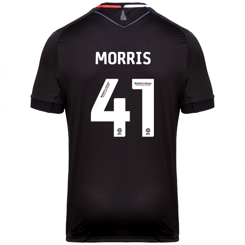 Børn Scott Morris #41 Sort Udebane Spillertrøjer 2024/25 Trøje T-Shirt