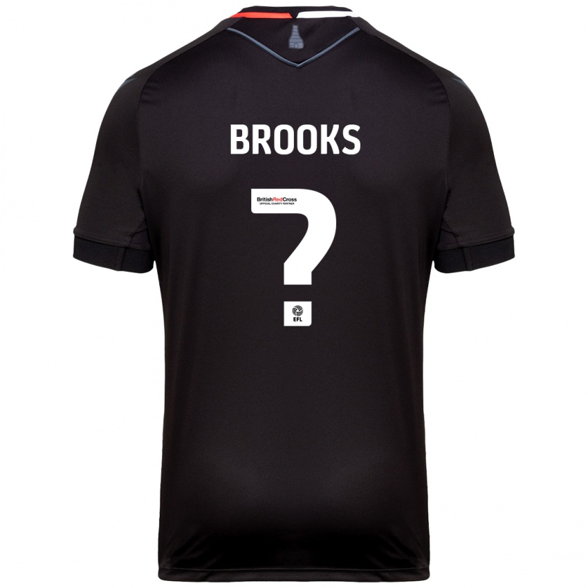 Børn Alfie Brooks #0 Sort Udebane Spillertrøjer 2024/25 Trøje T-Shirt