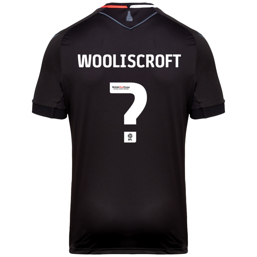 Børn Morgan Wooliscroft #0 Sort Udebane Spillertrøjer 2024/25 Trøje T-Shirt