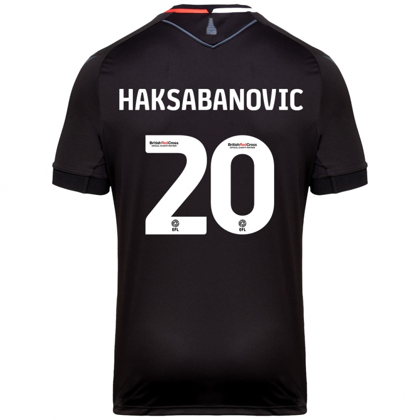 Børn Sead Hakšabanović #20 Sort Udebane Spillertrøjer 2024/25 Trøje T-Shirt