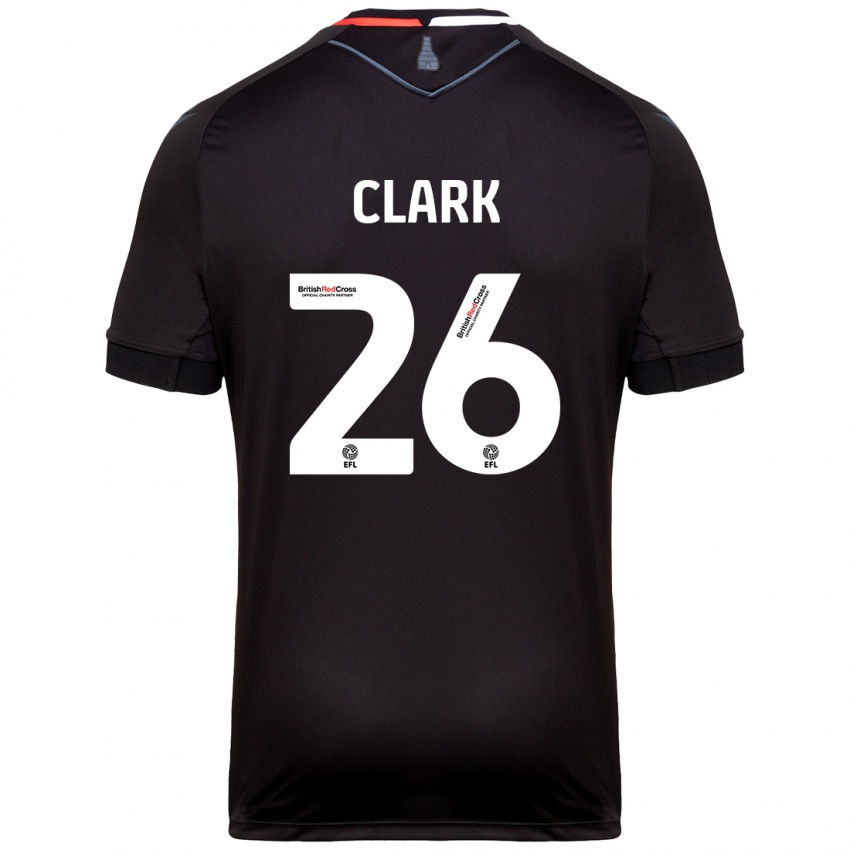 Børn Ciaran Clark #26 Sort Udebane Spillertrøjer 2024/25 Trøje T-Shirt