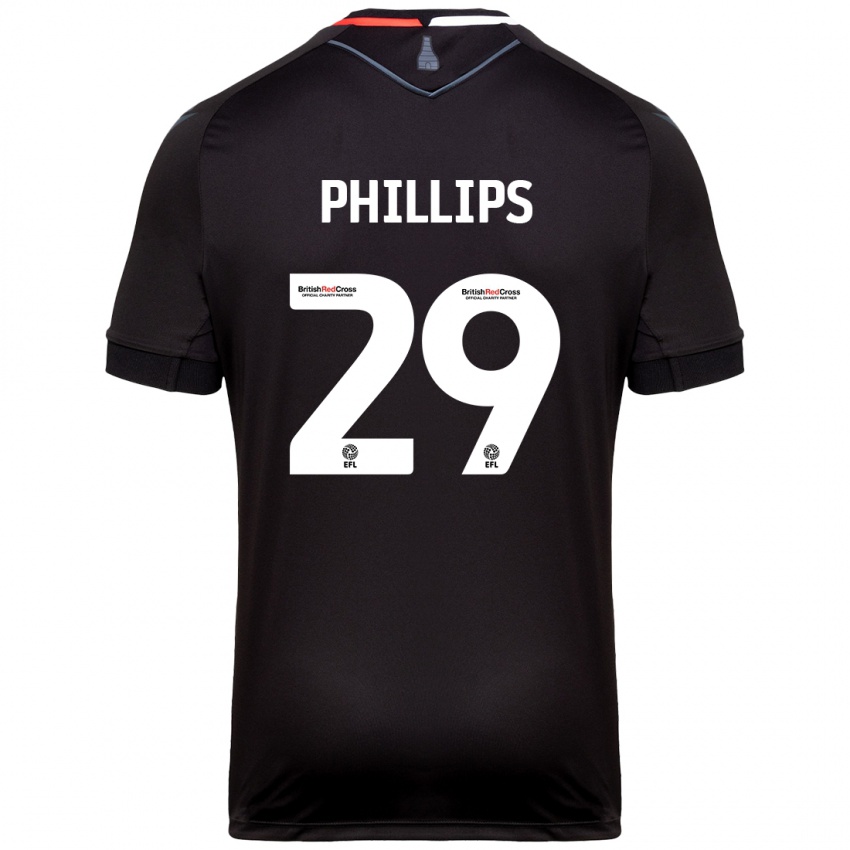 Børn D'margio Wright-Phillips #29 Sort Udebane Spillertrøjer 2024/25 Trøje T-Shirt