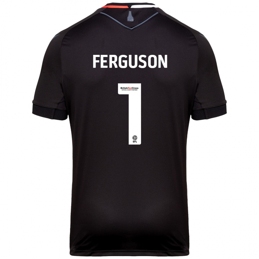 Børn Georgie Ferguson #1 Sort Udebane Spillertrøjer 2024/25 Trøje T-Shirt