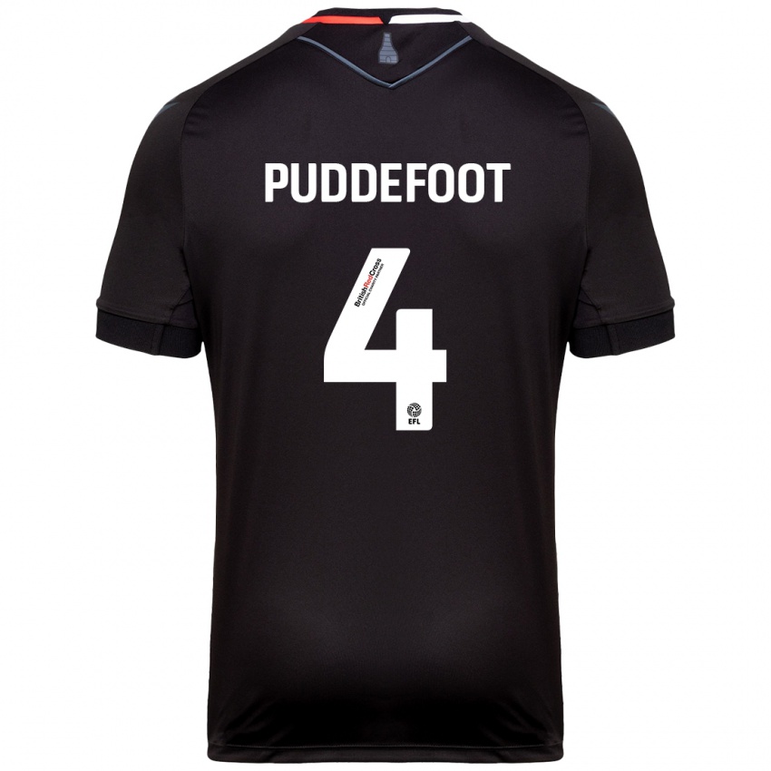 Børn Danielle Puddefoot #4 Sort Udebane Spillertrøjer 2024/25 Trøje T-Shirt