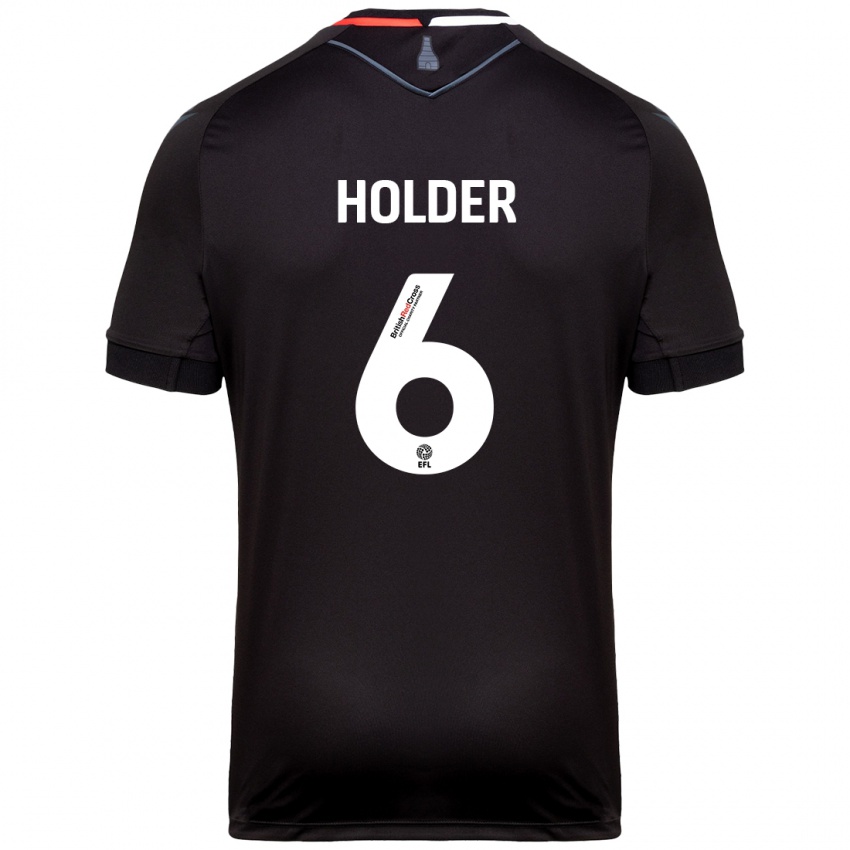 Børn Molly Holder #6 Sort Udebane Spillertrøjer 2024/25 Trøje T-Shirt