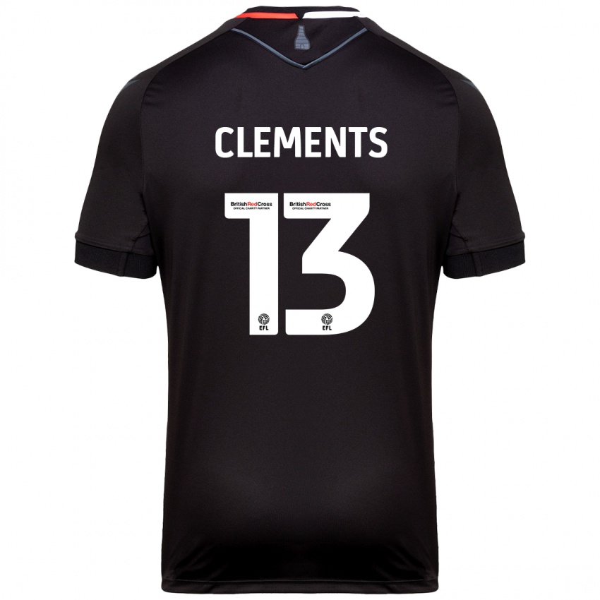 Børn Daisy Clements #13 Sort Udebane Spillertrøjer 2024/25 Trøje T-Shirt