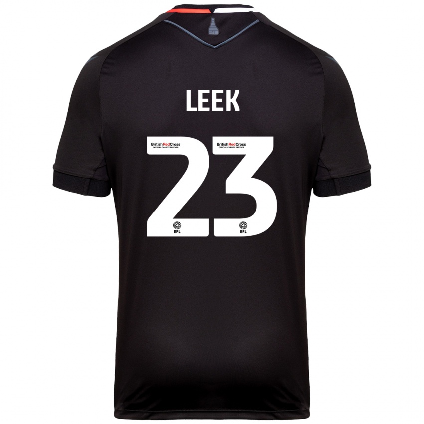 Børn Ellie Leek #23 Sort Udebane Spillertrøjer 2024/25 Trøje T-Shirt