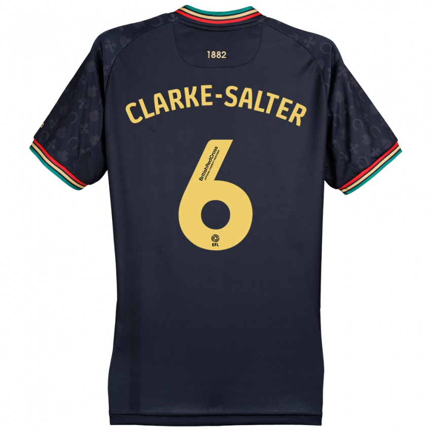 Børn Jake Clarke-Salter #6 Mørk Marineblå Udebane Spillertrøjer 2024/25 Trøje T-Shirt