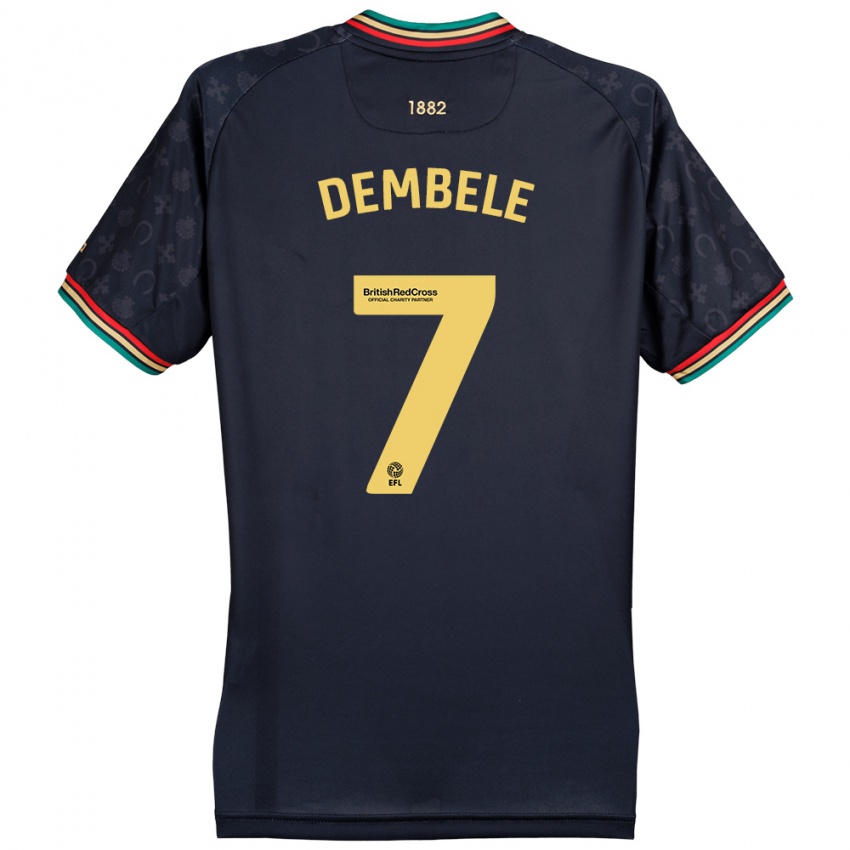 Børn Karamoko Dembélé #7 Mørk Marineblå Udebane Spillertrøjer 2024/25 Trøje T-Shirt