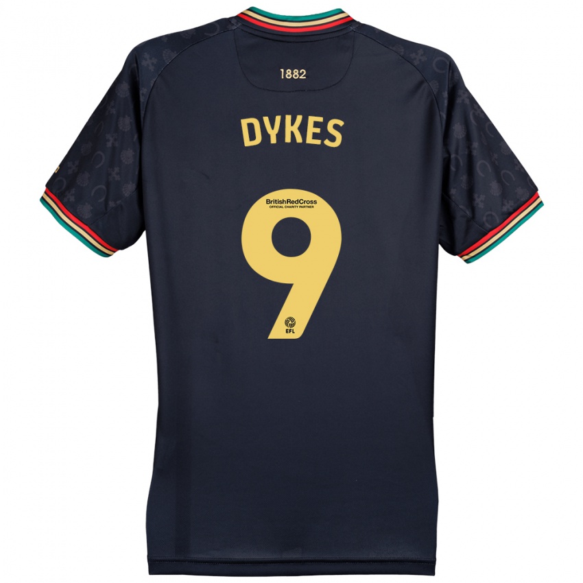 Børn Lyndon Dykes #9 Mørk Marineblå Udebane Spillertrøjer 2024/25 Trøje T-Shirt