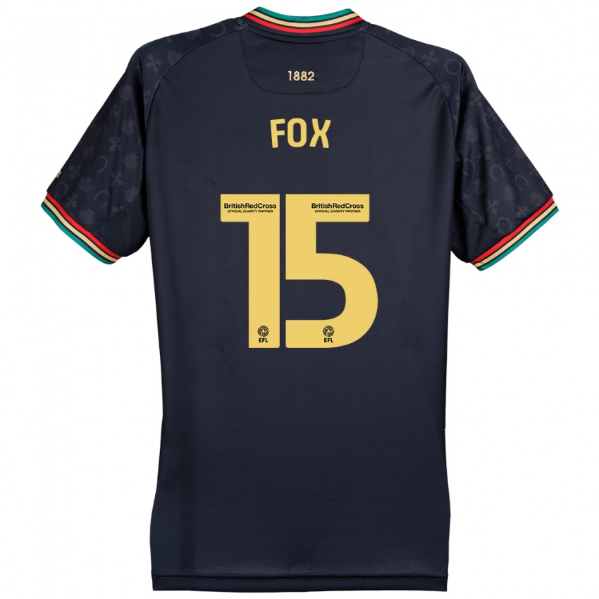 Børn Morgan Fox #15 Mørk Marineblå Udebane Spillertrøjer 2024/25 Trøje T-Shirt