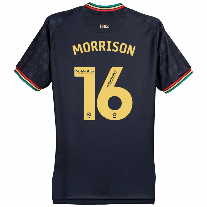 Børn Liam Morrison #16 Mørk Marineblå Udebane Spillertrøjer 2024/25 Trøje T-Shirt