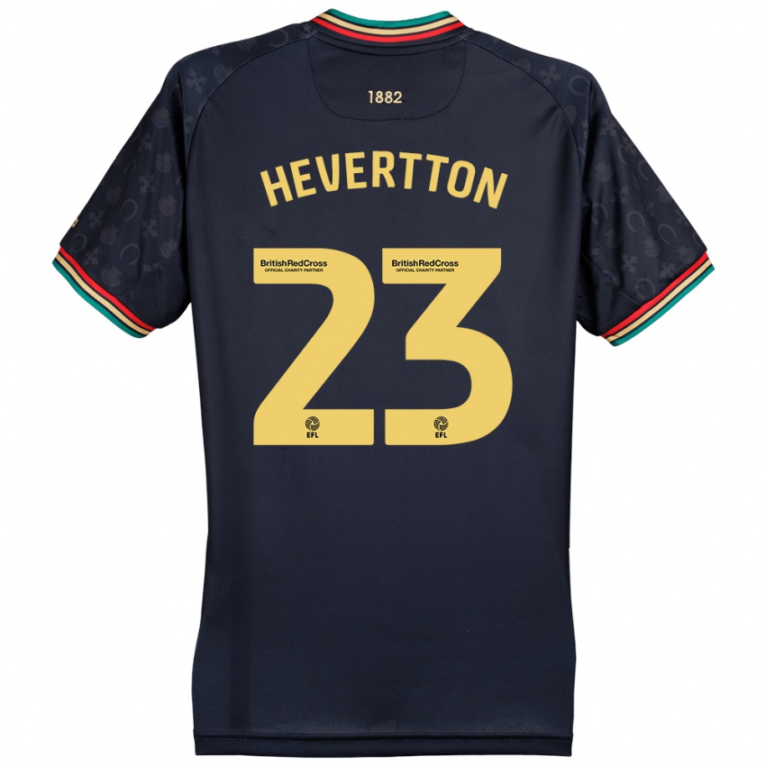 Børn Hevertton #23 Mørk Marineblå Udebane Spillertrøjer 2024/25 Trøje T-Shirt