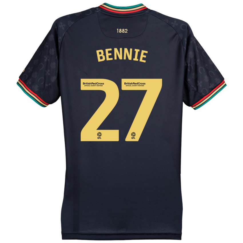 Børn Daniel Bennie #27 Mørk Marineblå Udebane Spillertrøjer 2024/25 Trøje T-Shirt