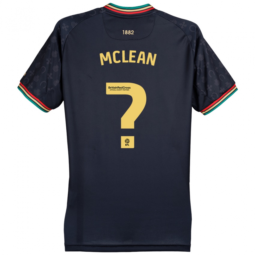 Børn Mason Mclean #0 Mørk Marineblå Udebane Spillertrøjer 2024/25 Trøje T-Shirt