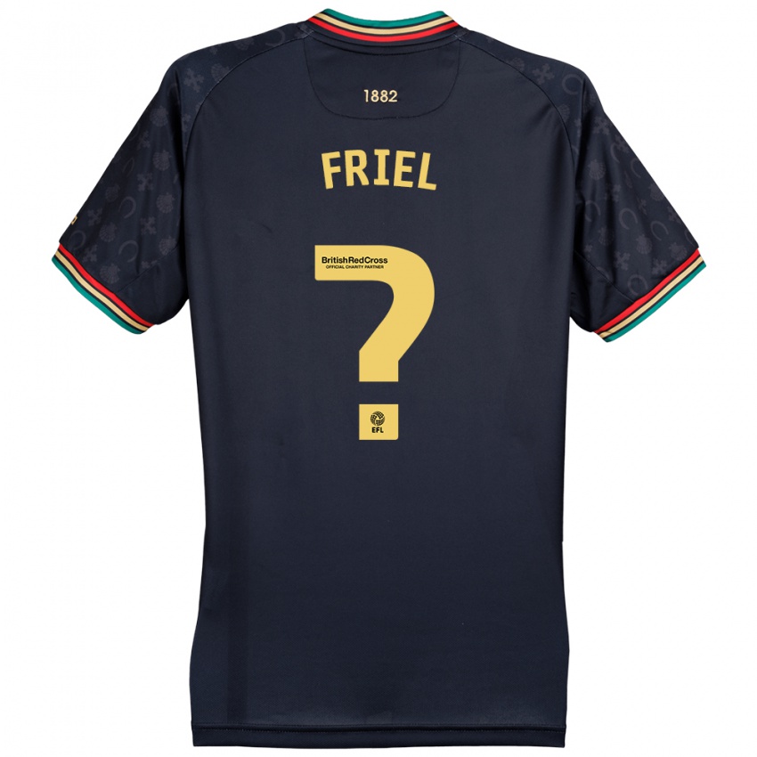 Børn Rocco Friel #0 Mørk Marineblå Udebane Spillertrøjer 2024/25 Trøje T-Shirt