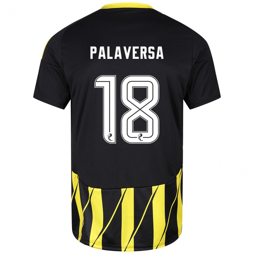 Børn Ante Palaversa #18 Sort Gul Udebane Spillertrøjer 2024/25 Trøje T-Shirt