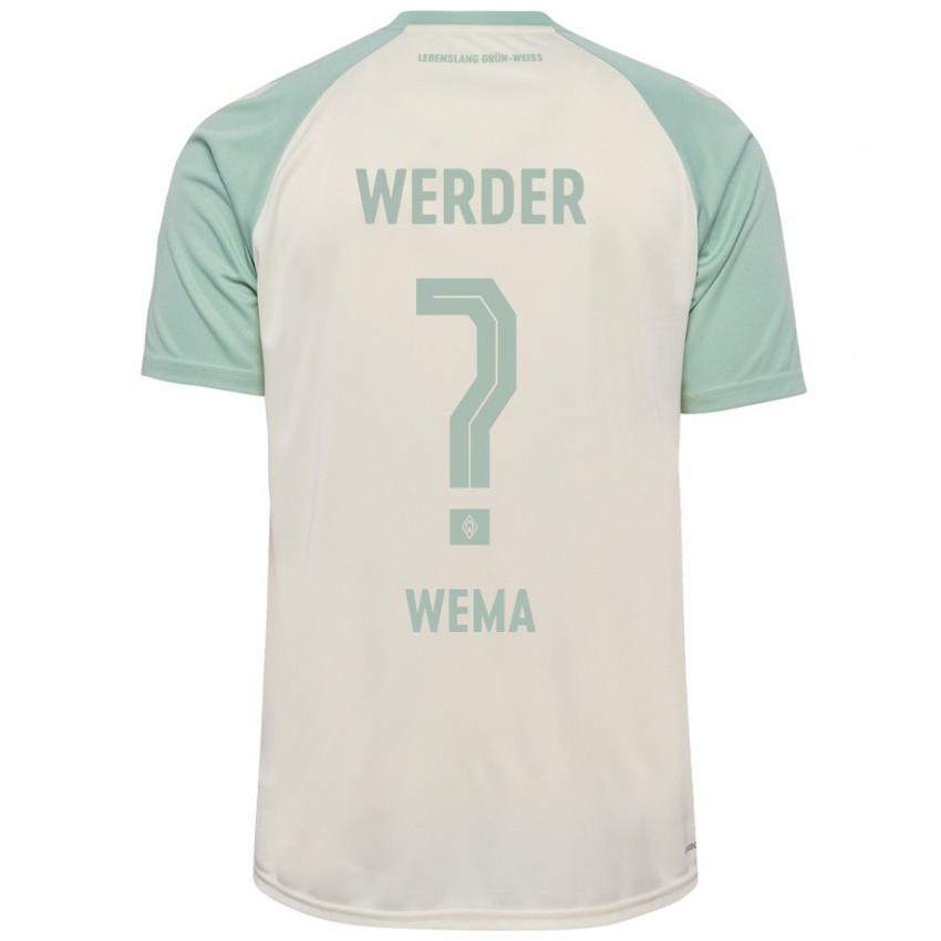 Børn Aize Wema #0 Råhvid Lysegrøn Udebane Spillertrøjer 2024/25 Trøje T-Shirt