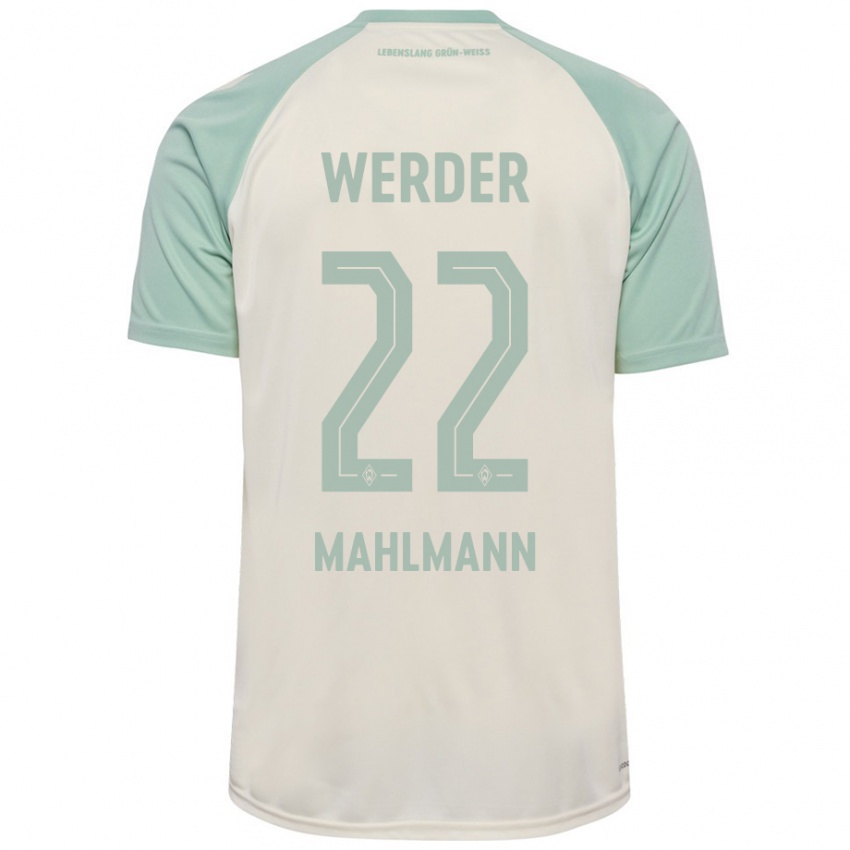 Børn Justus Mahlmann #22 Råhvid Lysegrøn Udebane Spillertrøjer 2024/25 Trøje T-Shirt