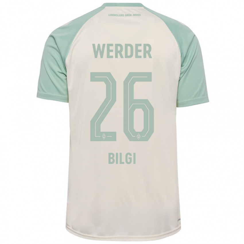 Børn Süleyman Bilgi #26 Råhvid Lysegrøn Udebane Spillertrøjer 2024/25 Trøje T-Shirt