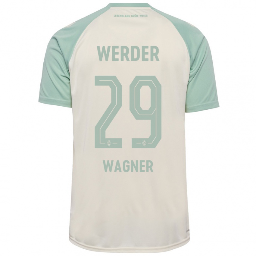 Børn Paul Wagner #29 Råhvid Lysegrøn Udebane Spillertrøjer 2024/25 Trøje T-Shirt