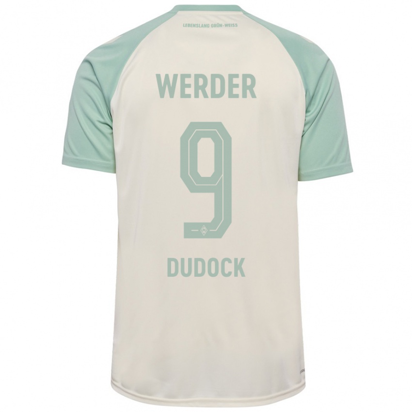 Børn Joshua Dudock #9 Råhvid Lysegrøn Udebane Spillertrøjer 2024/25 Trøje T-Shirt